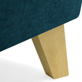 Sofá Nova Azul Duster y Matiz Natural 100x70cm de Dos Puestos sin Apoya Brazos