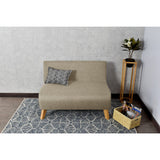 Sofá Nova Beige Duster y Matiz Natural 100x70cm de Dos Puestos sin Apoya Brazos