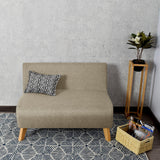 Sofá Nova Beige Duster y Matiz Natural 100x70cm de Dos Puestos sin Apoya Brazos