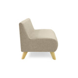 Sofá Nova Beige Duster y Matiz Natural 100x70cm de Dos Puestos sin Apoya Brazos