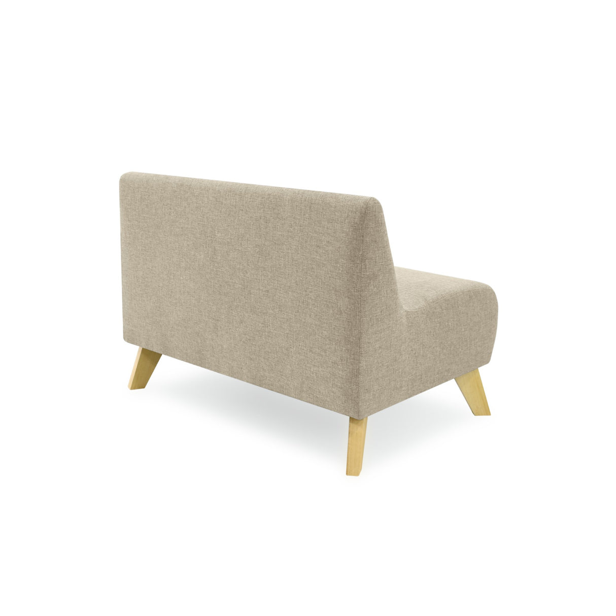Sofá Nova Beige Duster y Matiz Natural 100x70cm de Dos Puestos sin Apoya Brazos