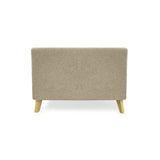 Sofá Nova Beige Duster y Matiz Natural 100x70cm de Dos Puestos sin Apoya Brazos