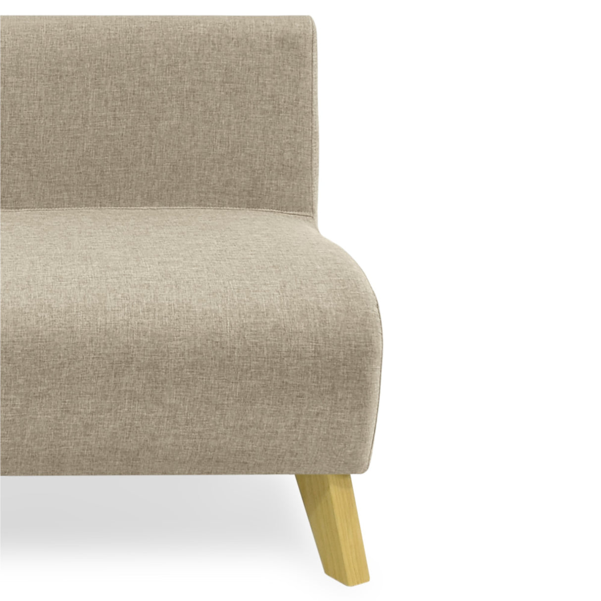 Sofá Nova Beige Duster y Matiz Natural 100x70cm de Dos Puestos sin Apoya Brazos