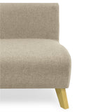 Sofá Nova Beige Duster y Matiz Natural 100x70cm de Dos Puestos sin Apoya Brazos