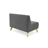 Sofá Nova Gris Duster y Matiz Natural 100x70cm de Dos Puestos sin Apoya Brazos