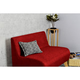 Sofá Nova Rojo Duster y Matiz Natural 100x70cm de Dos Puestos sin Apoya Brazos