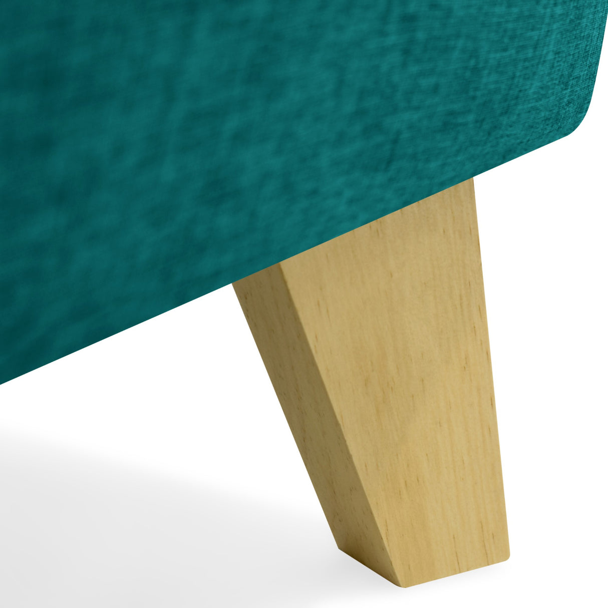 Sofá Nova Turquesa Duster y Matiz Natural 100x70cm de Dos Puestos sin Apoya Brazos