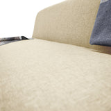 Sofá Oslo Beige Duster y Matiz Natural 150x70cm de Tres Puestos sin Apoya Brazos