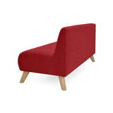 Sofá Oslo Rojo Duster y Matiz Natural 150x70cm de Tres Puestos sin Apoya Brazos