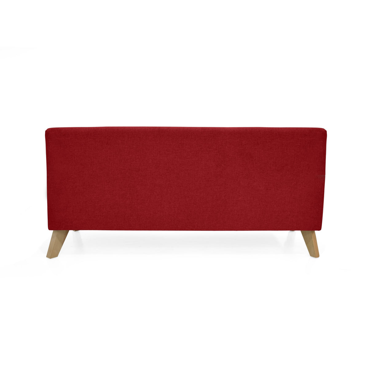 Sofá Oslo Rojo Duster y Matiz Natural 150x70cm de Tres Puestos sin Apoya Brazos