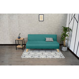 Sofá Oslo Turquesa Duster y Matiz Natural 150x70cm de Tres Puestos sin Apoya Brazos