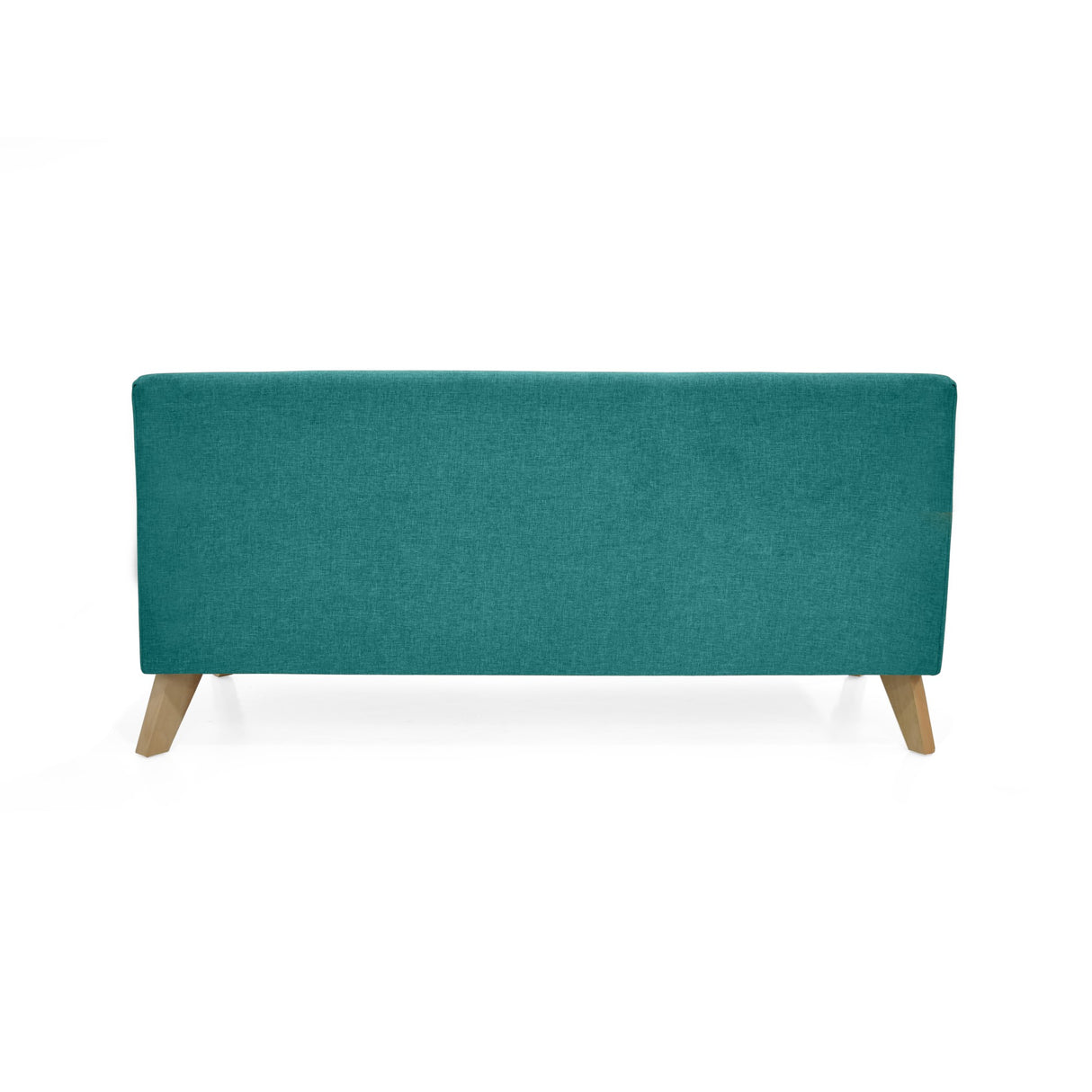 Sofá Oslo Turquesa Duster y Matiz Natural 150x70cm de Tres Puestos sin Apoya Brazos