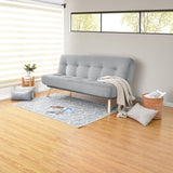 Sofá Cama Porto Plata Denver y Matiz Natural 182x85cm de Tres Puestos Reclinable sin Apoya Brazos