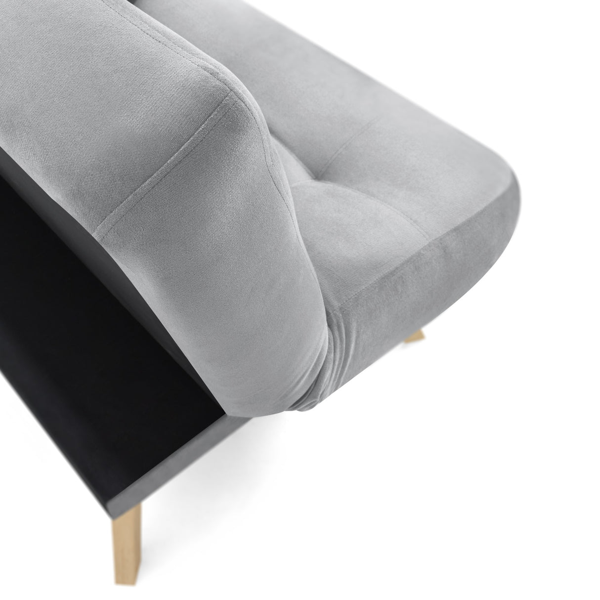 Sofá Cama Porto Plata Denver y Matiz Natural 182x85cm de Tres Puestos Reclinable sin Apoya Brazos