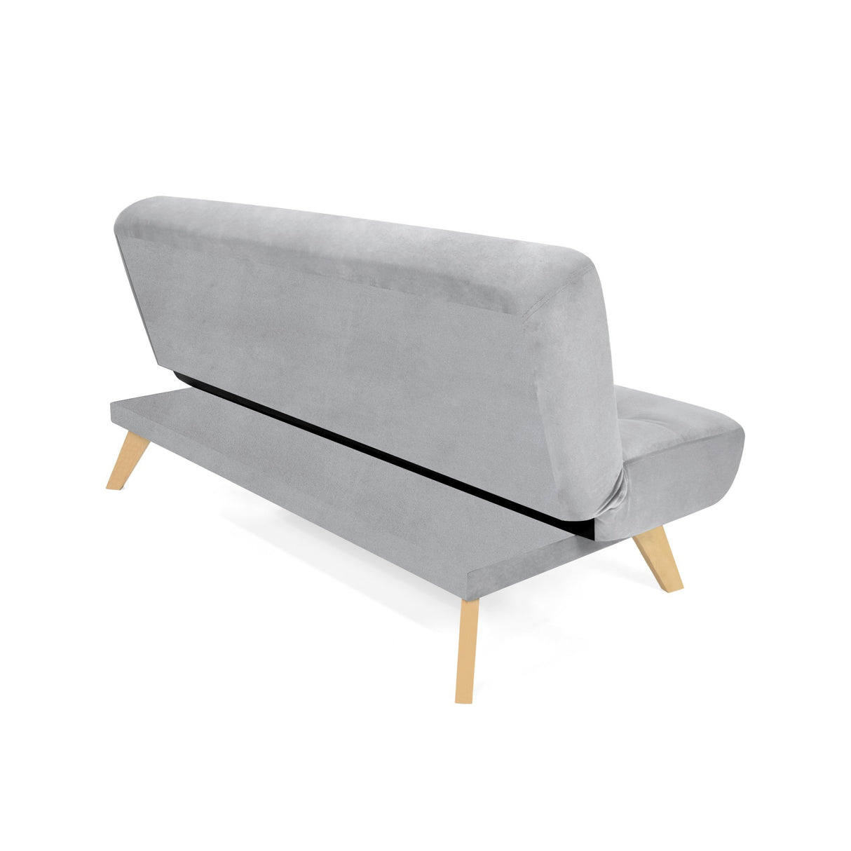 Sofá Cama Porto Plata Denver y Matiz Natural 182x85cm de Tres Puestos Reclinable sin Apoya Brazos