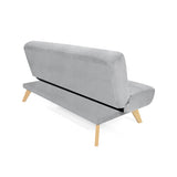 Sofá Cama Porto Plata Denver y Matiz Natural 182x85cm de Tres Puestos Reclinable sin Apoya Brazos