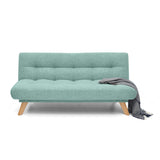 Sofá Cama Porto Aqua Dicosta y Matiz Natural 182x85cm de Tres Puestos Reclinable sin Apoya Brazos