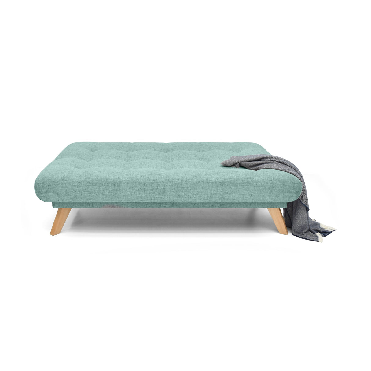 Sofá Cama Porto Aqua Dicosta y Matiz Natural 182x85cm de Tres Puestos Reclinable sin Apoya Brazos