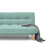 Sofá Cama Porto Aqua Dicosta y Matiz Natural 182x85cm de Tres Puestos Reclinable sin Apoya Brazos