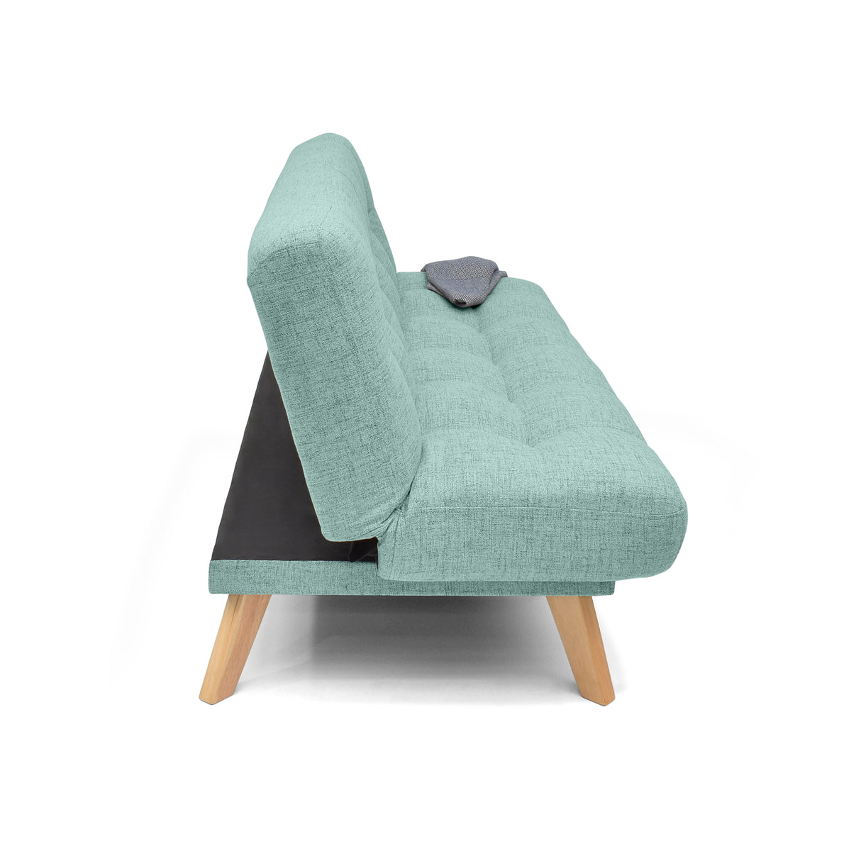 Sofá Cama Porto Aqua Dicosta y Matiz Natural 182x85cm de Tres Puestos Reclinable sin Apoya Brazos