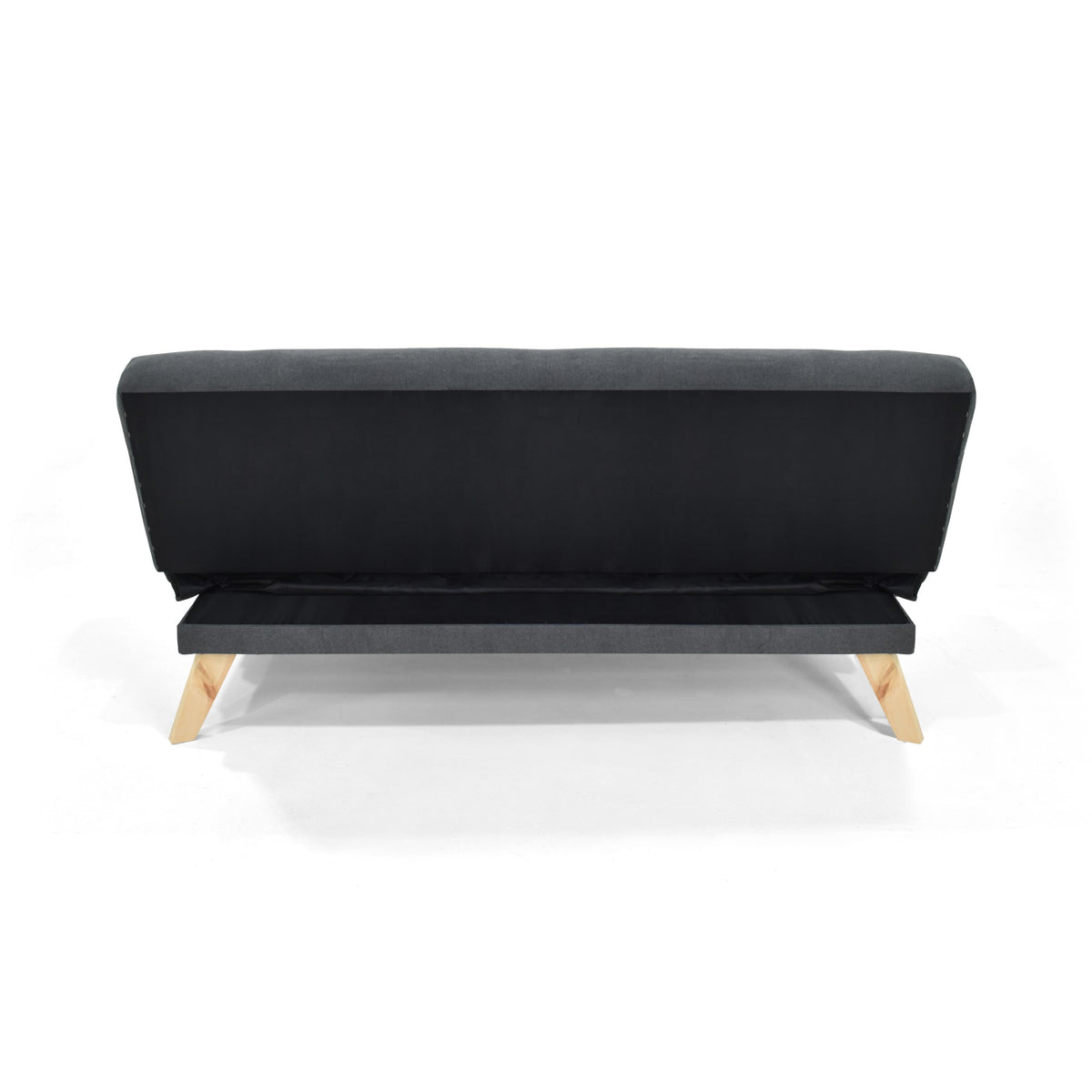 Sofá Cama Porto Gris Dorsey y Matiz Natural 182x85cm de Tres Puestos Reclinable sin Apoya Brazos