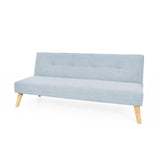 Sofá Cama Porto Plata Eureka y Matiz Natural 182x85cm de Tres Puestos Reclinable sin Apoya Brazos