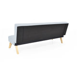 Sofá Cama Porto Plata Eureka y Matiz Natural 182x85cm de Tres Puestos Reclinable sin Apoya Brazos