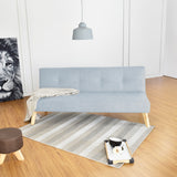 Sofá Cama Porto Plata Eureka y Matiz Natural 182x85cm de Tres Puestos Reclinable sin Apoya Brazos