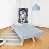 Sofá Cama Porto Plata Eureka y Matiz Natural 182x85cm de Tres Puestos Reclinable sin Apoya Brazos