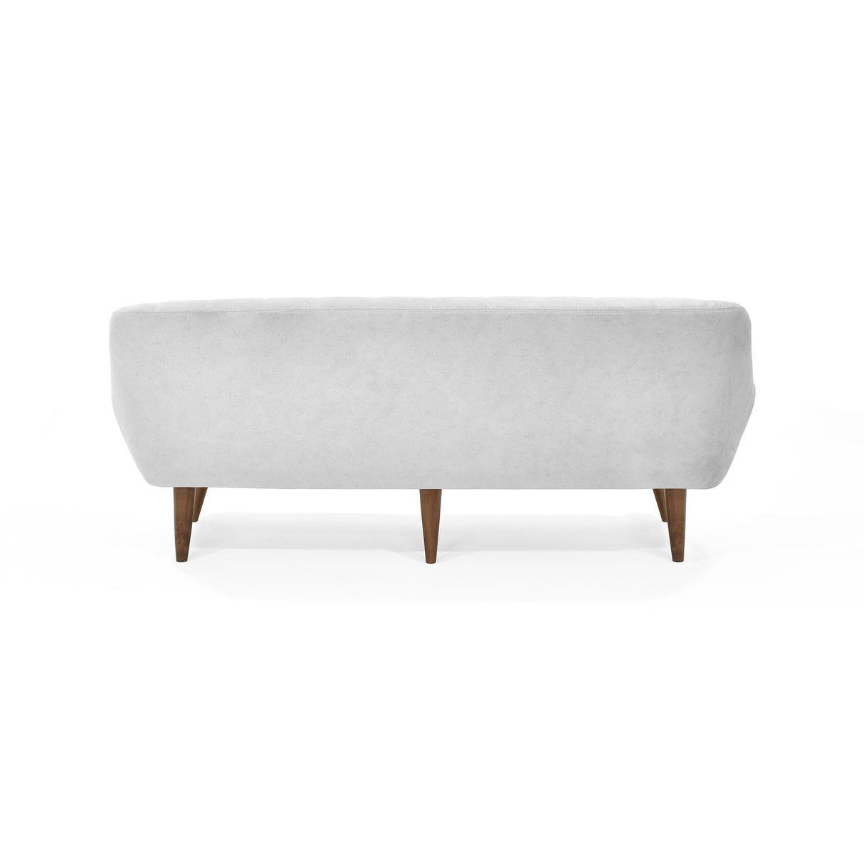 Sofá Roma Plata Sky y Matiz Caoba 194x78cm de Tres Puestos con Apoya Brazos