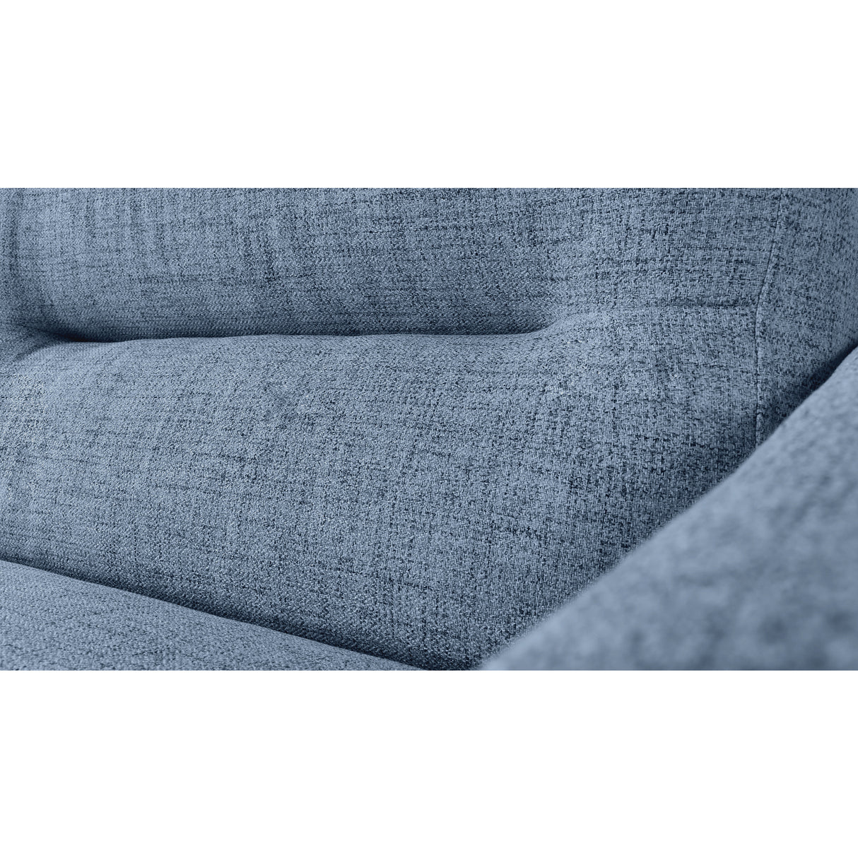 Sofá Cama Sion Índigo Dicosta y Matiz Natural 206x82cm de Tres Puestos Reclinable con Apoya Brazos