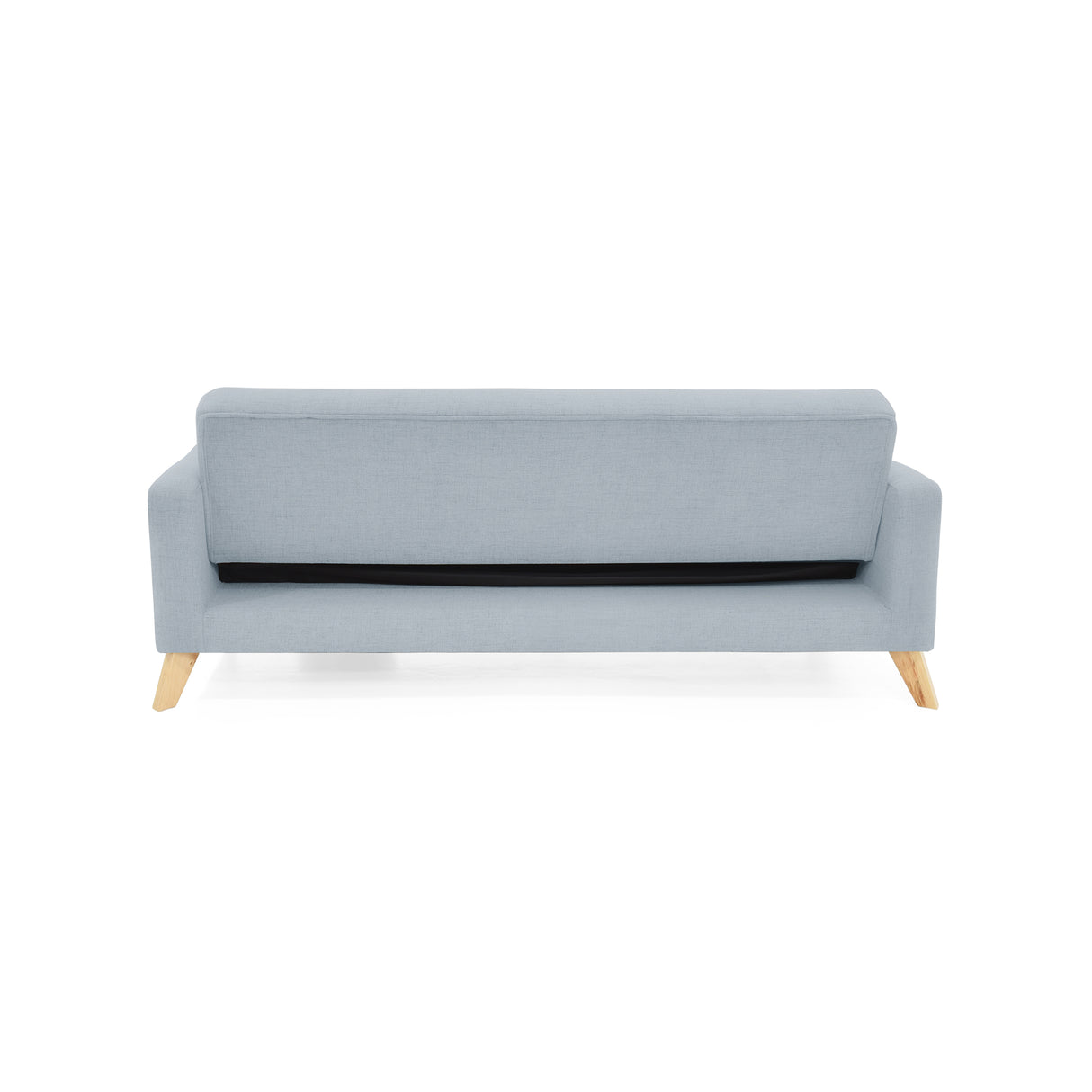Sofá Cama Sion Plata Eureka y Matiz Natural 206x82cm de Tres Puestos Reclinable con Apoya Brazos
