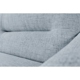 Sofá Cama Sion Plata Eureka y Matiz Natural 206x82cm de Tres Puestos Reclinable con Apoya Brazos