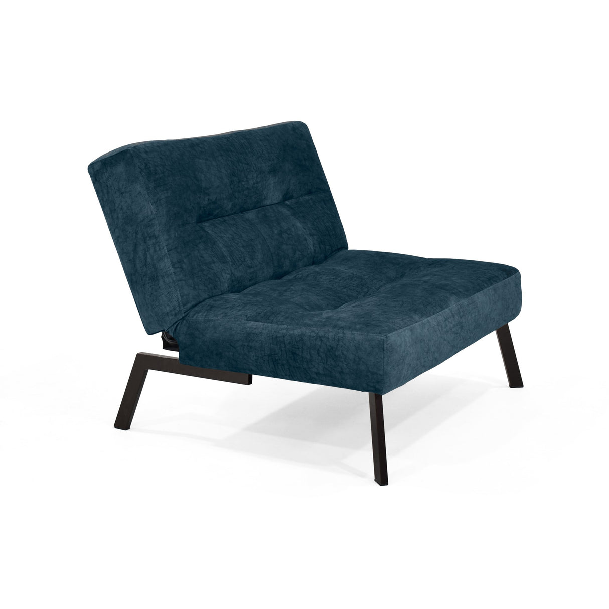 Sofá Togo Azul Sky y Metálico Negro 104x79cm de Dos Puestos Reclinable sin Apoya Brazos