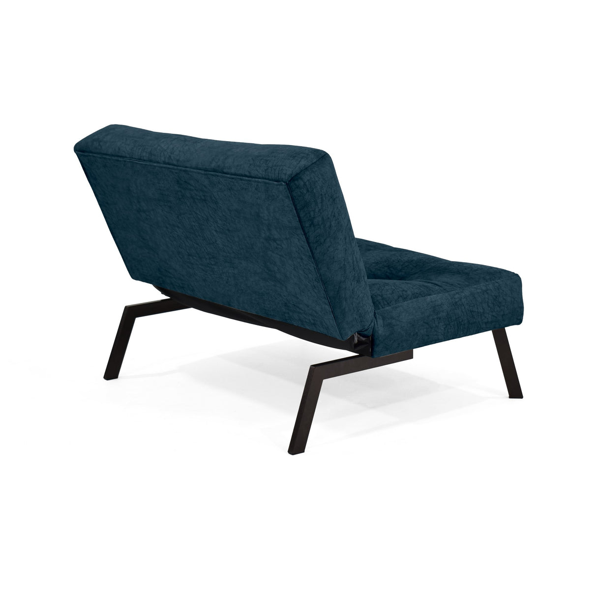 Sofá Togo Azul Sky y Metálico Negro 104x79cm de Dos Puestos Reclinable sin Apoya Brazos