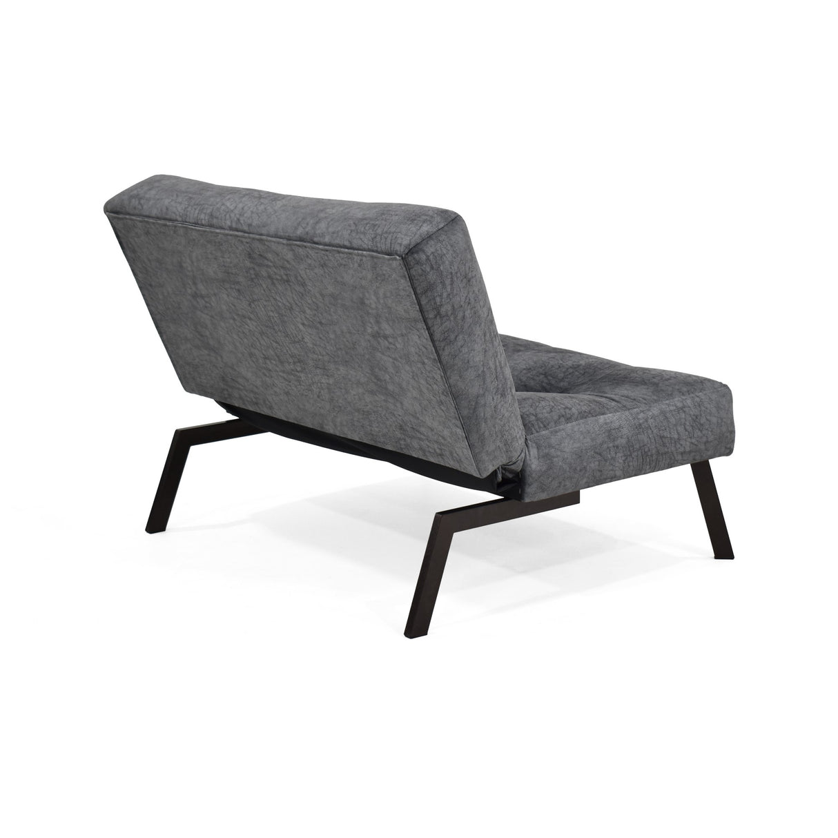 Sofá Togo Gris Sky y Metálico Negro 104x79cm de Dos Puestos Reclinable sin Apoya Brazos