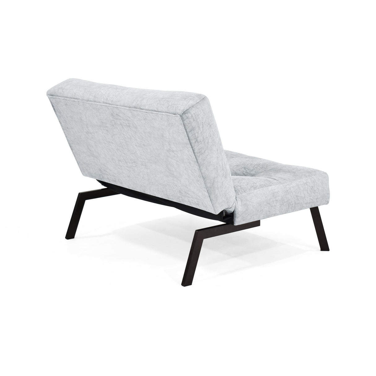 Sofá Togo Plata Sky y Metálico Negro 104x79cm de Dos Puestos Reclinable sin Apoya Brazos