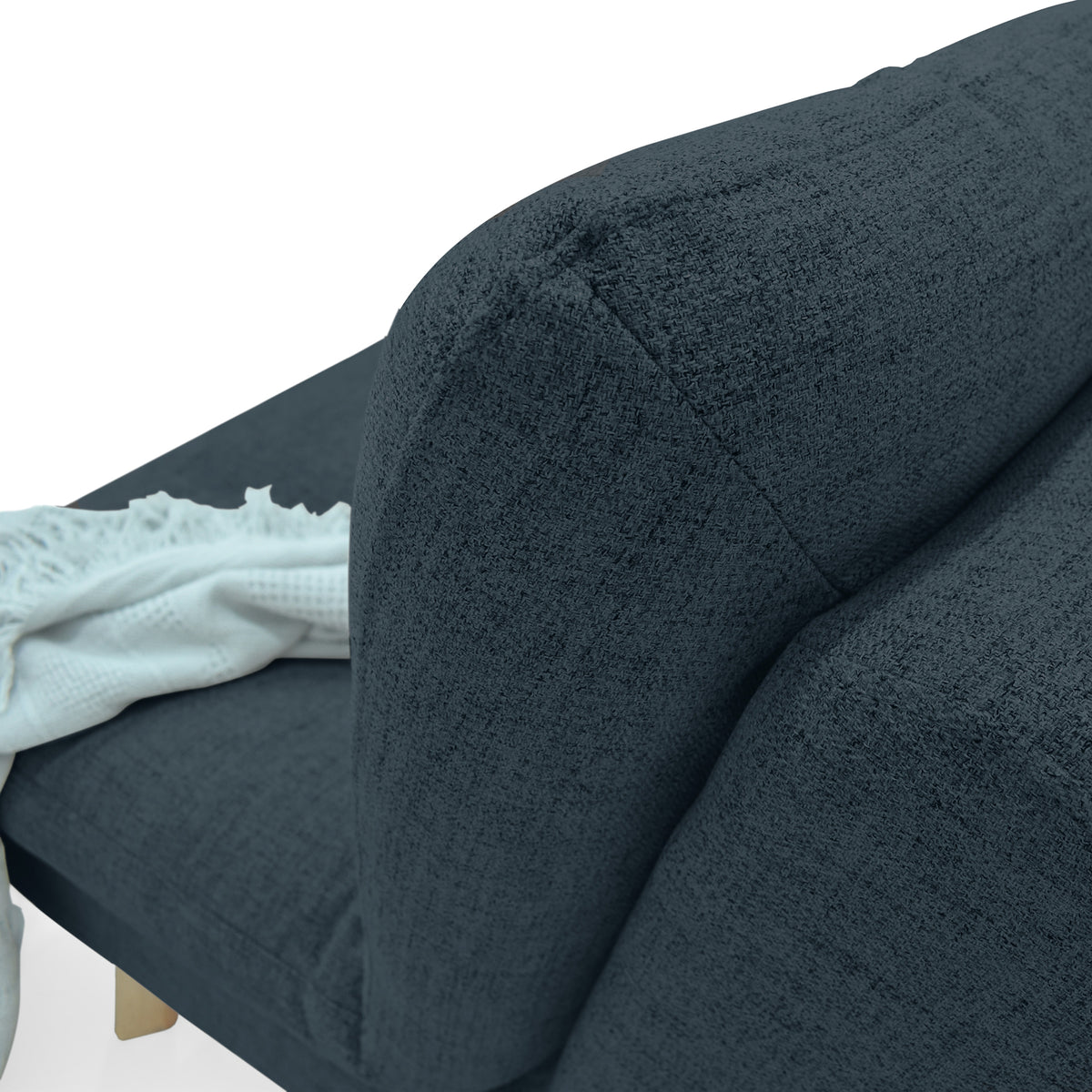 Sofá Toulouse Plomo Eureka y Matiz Natural 140x80cm de Dos Puestos sin Apoya Brazos