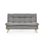 Sofá Toulouse Plata Dorsey y Matiz Natural 140x80cm de Dos Puestos sin Apoya Brazos