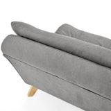 Sofá Toulouse Plata Dorsey y Matiz Natural 140x80cm de Dos Puestos sin Apoya Brazos