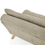 Sofá Toulouse Taupe Dorsey y Matiz Natural 140x80cm de Dos Puestos sin Apoya Brazos