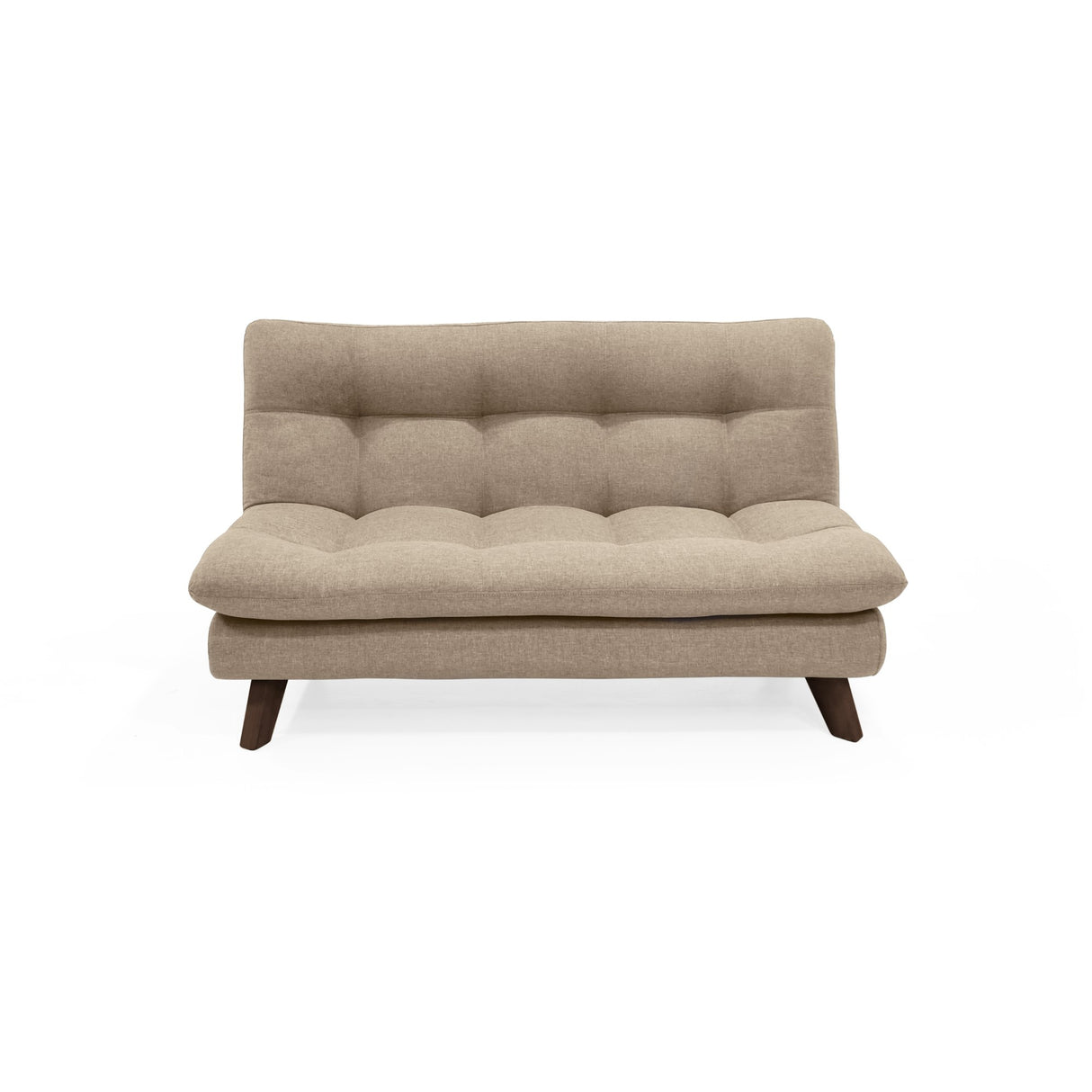 Sofá Toulouse Beige Duster y Matiz Caramelo 140x80cm de Dos Puestos sin Apoya Brazos