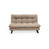 Sofá Toulouse Beige Duster y Matiz Caramelo 140x80cm de Dos Puestos sin Apoya Brazos