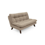 Sofá Toulouse Beige Duster y Matiz Caramelo 140x80cm de Dos Puestos sin Apoya Brazos