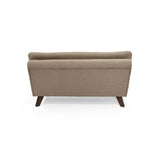 Sofá Toulouse Beige Duster y Matiz Caramelo 140x80cm de Dos Puestos sin Apoya Brazos