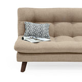 Sofá Toulouse Beige Duster y Matiz Caramelo 140x80cm de Dos Puestos sin Apoya Brazos