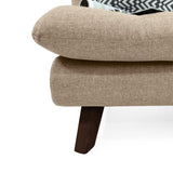 Sofá Toulouse Beige Duster y Matiz Caramelo 140x80cm de Dos Puestos sin Apoya Brazos