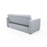 Sofá Cama Uganda Acero Dicosta y Matiz Caramelo 192x87cm de Tres Puestos con Apoya Brazos
