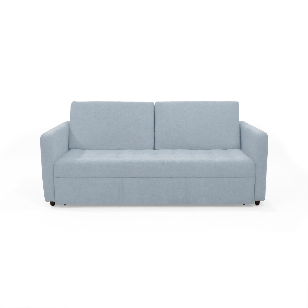 Sofá Cama Uganda Plata Eureka y Matiz Caramelo 192x87cm de Tres Puestos con Apoya Brazos