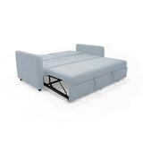 Sofá Cama Uganda Plata Eureka y Matiz Caramelo 192x87cm de Tres Puestos con Apoya Brazos